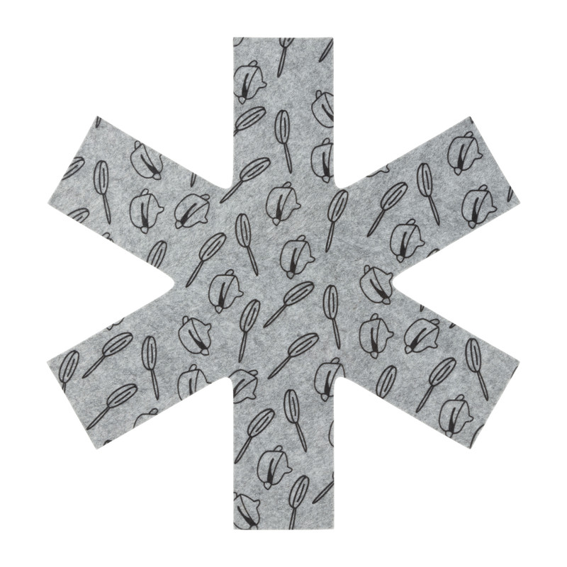 Pannenbeschermer - grijs - set van 3