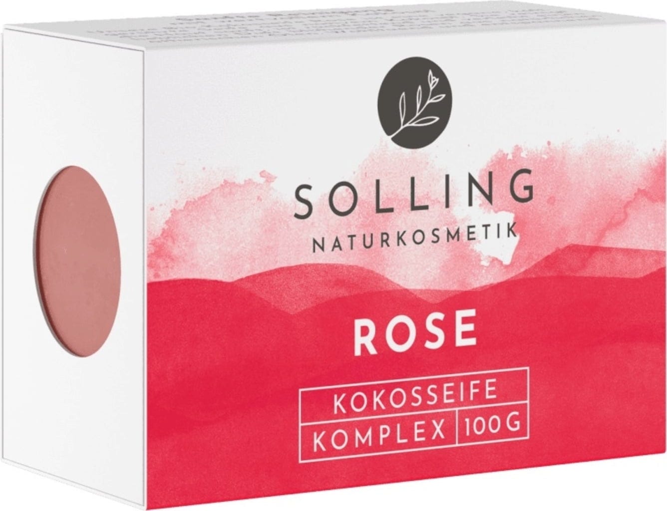 SOLLING Naturkosmetik  Rosen Kokosseife, 100 g