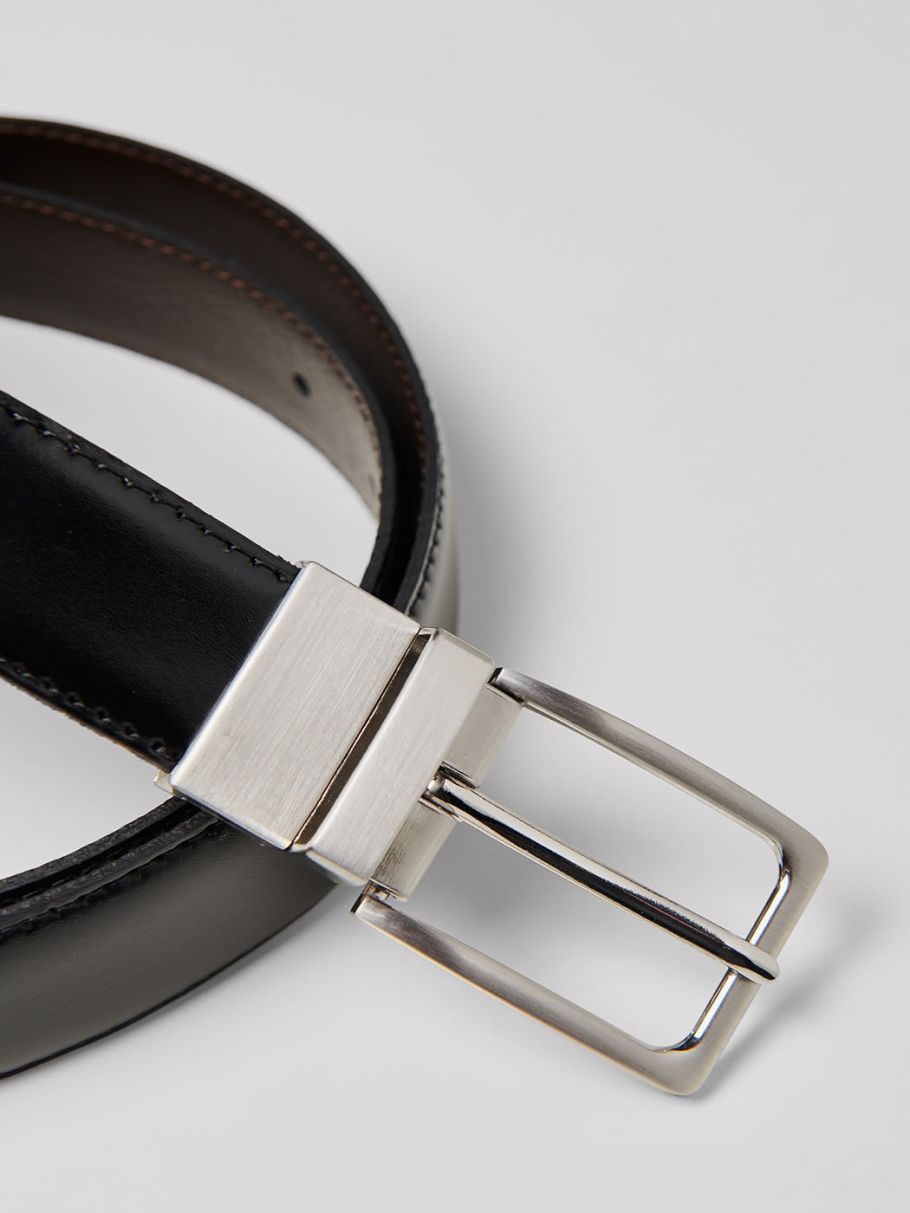 Ceinture en croûte de cuir lisse