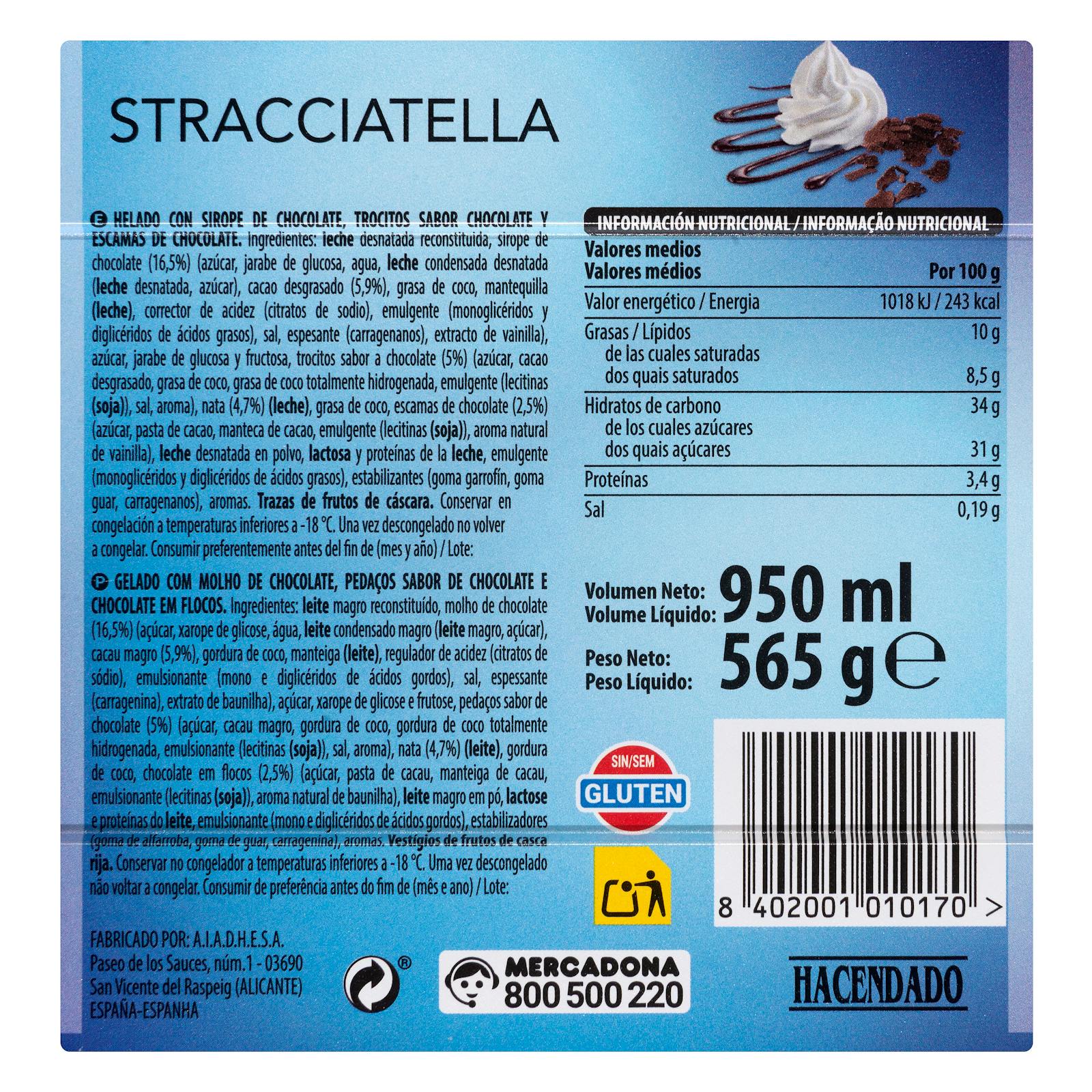 Glace stracciatella Hacendado