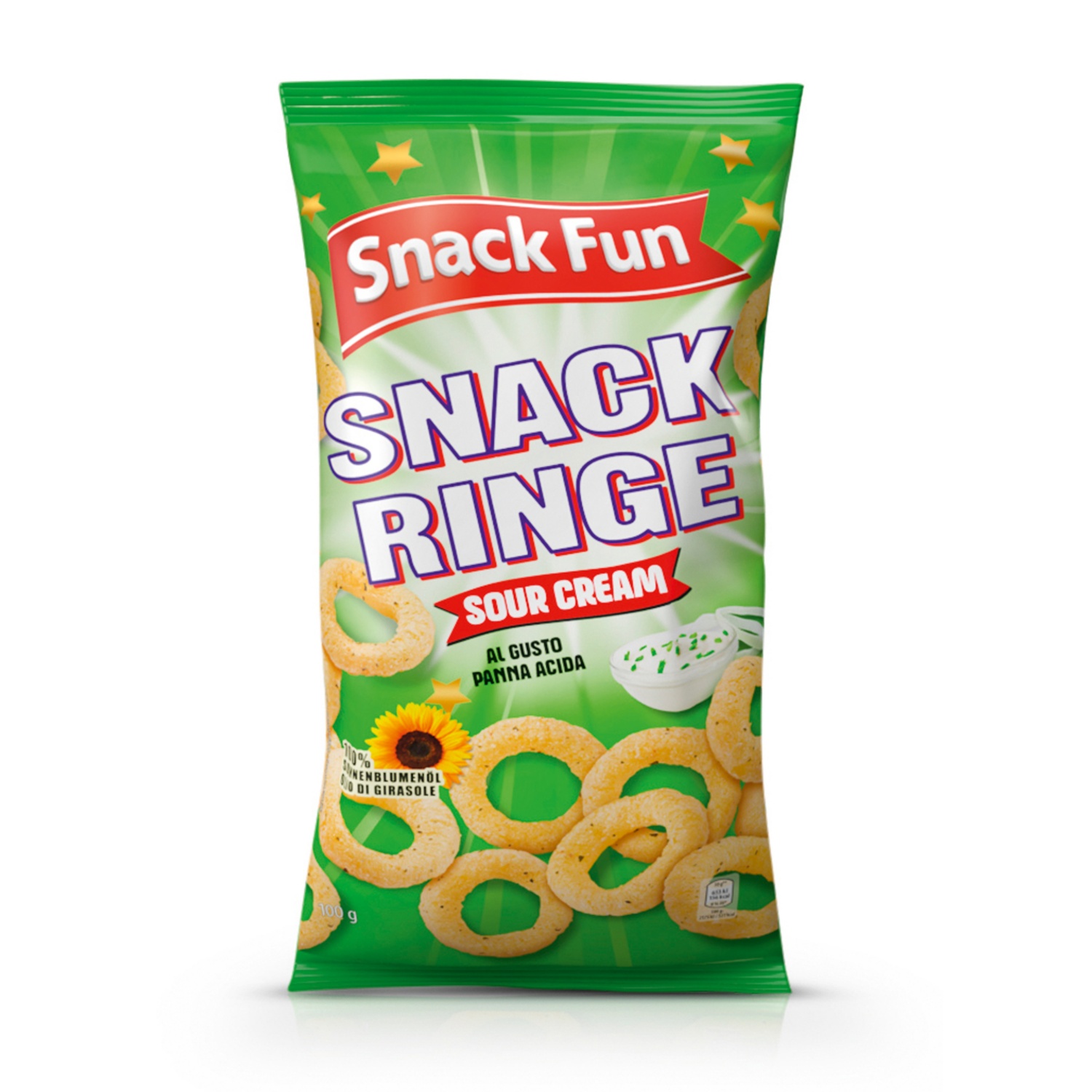 SNACK FUN Snack Ringe, Sour Cream 100 g