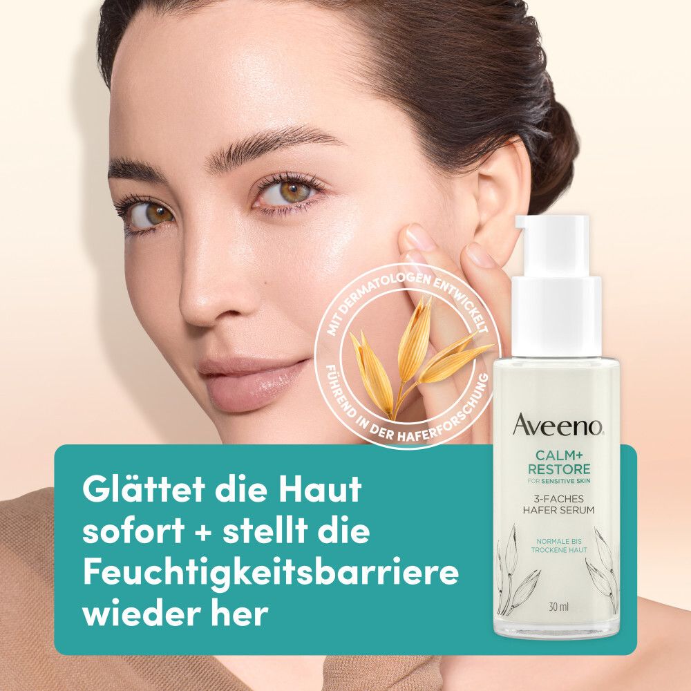 Aveeno® CALM+RESTORE 3-faches Hafer Serum für normale & empfindliche Haut