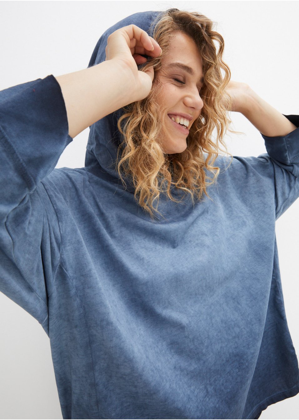 T-shirt oversize en mélange de matière