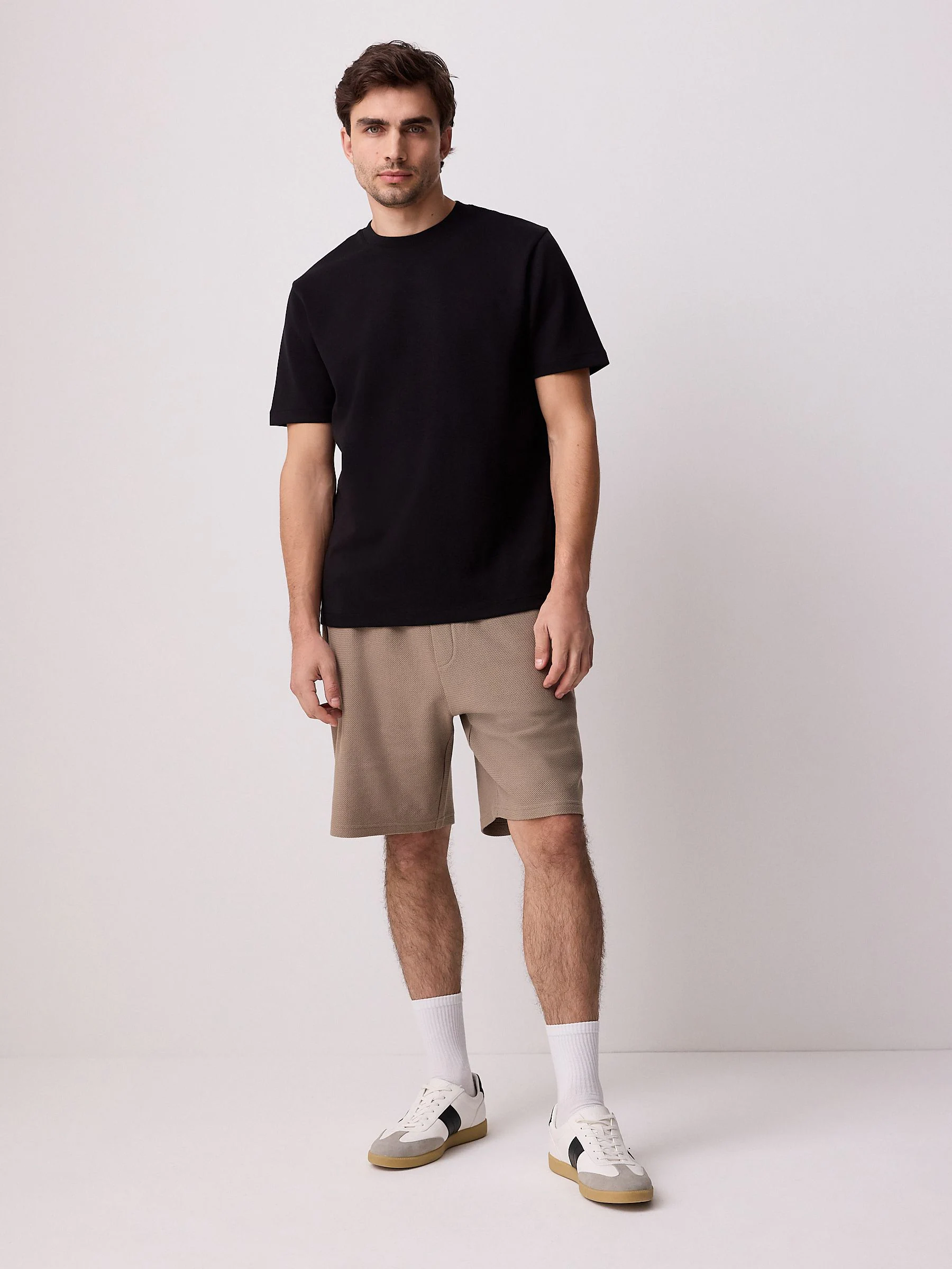 Champignon - Getextureerde 100% katoenen jersey shorts met ritszak