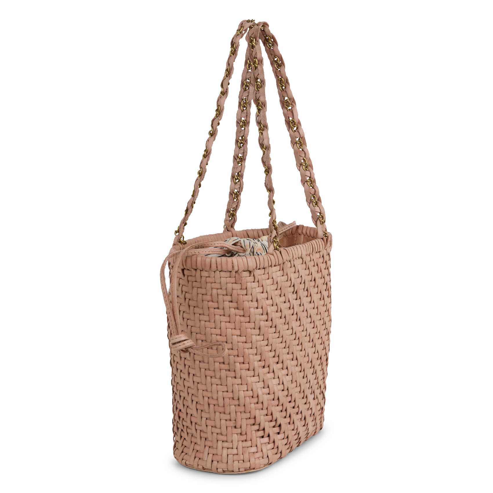 VAEA - Sac seau tressé en raphia mélangé | Beige