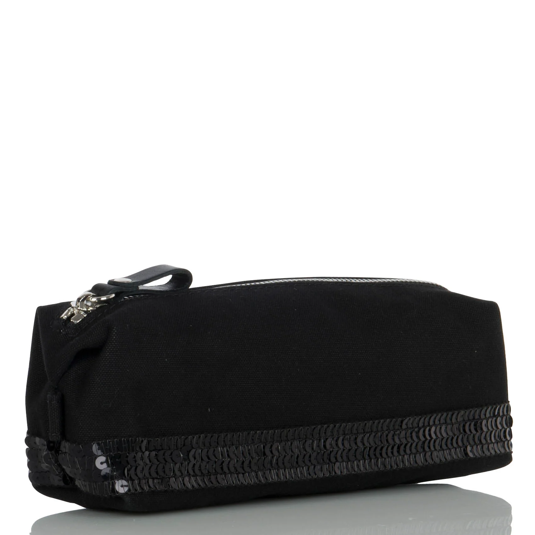 Trousse avec bande sequins | Noir