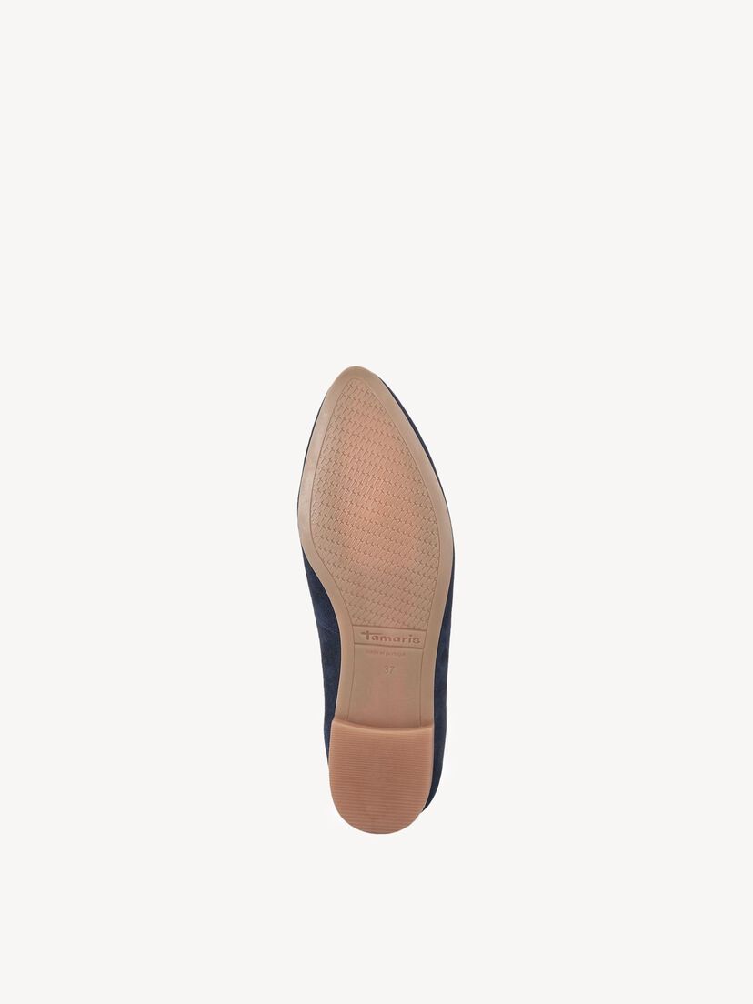 Leren Ballerina - blauw