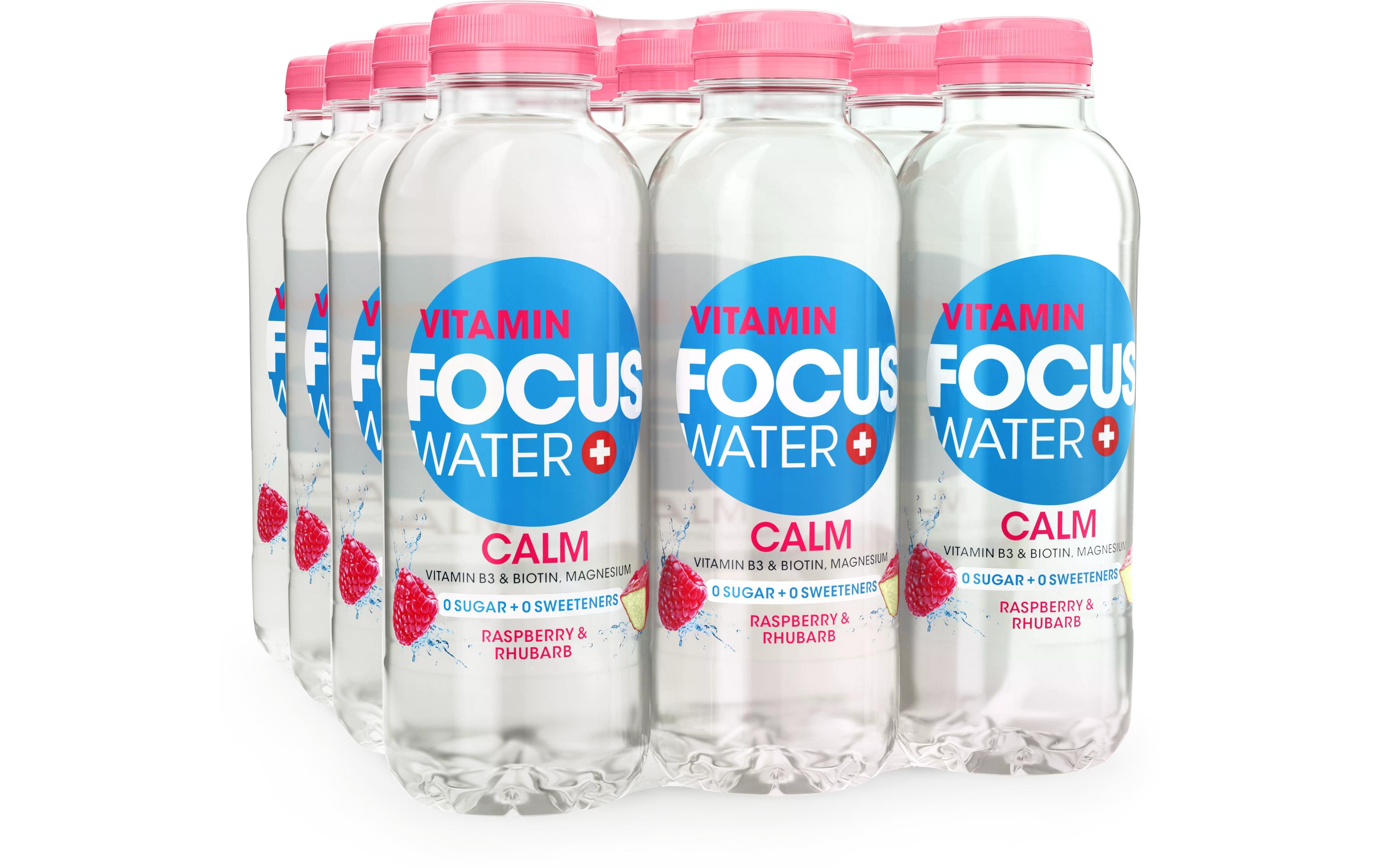 Calm Rhabarber & Himbeere 12 x 0.5 lSchweizer Vitaminwasser