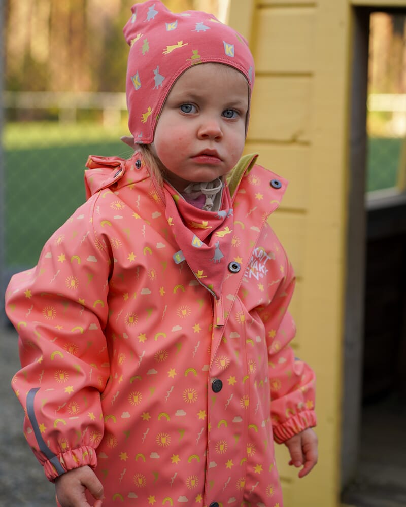 Babyregndress Dugg stokkrose - Kattnakken - Rumpetroll