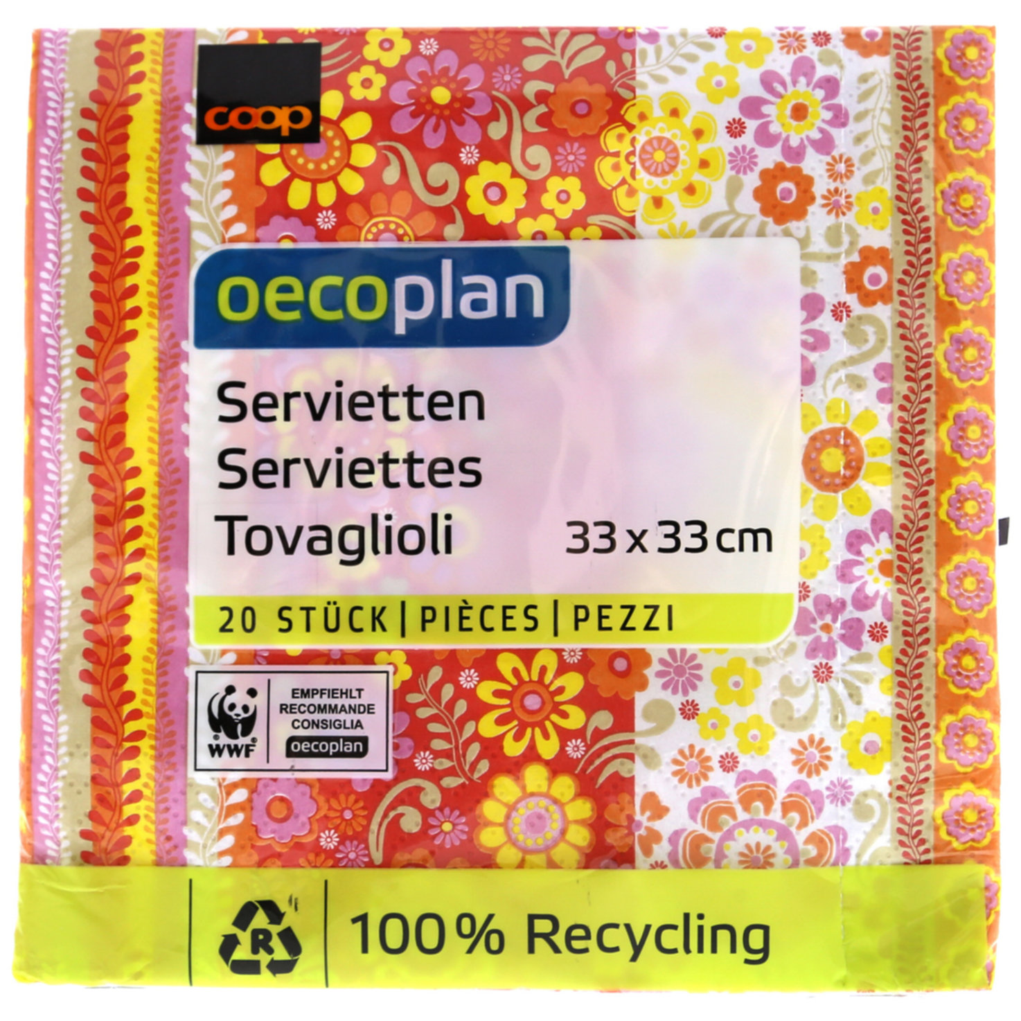 Oecoplan-Servietten Marie rot 33cm 20 Stück