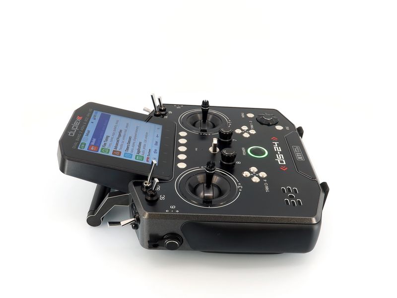 Jeti Fernsteuerung DS-24II Gray 24 Kanal, Duplex EX Professioneller 24-Kanal-Sender mit Geber auf Rückseite
