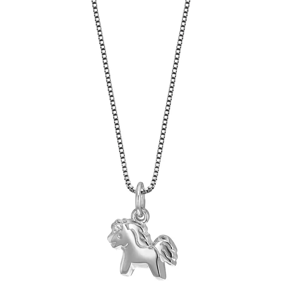 trendor Mädchen-Halskette mit Pony-Anhänger 925 Silber silver