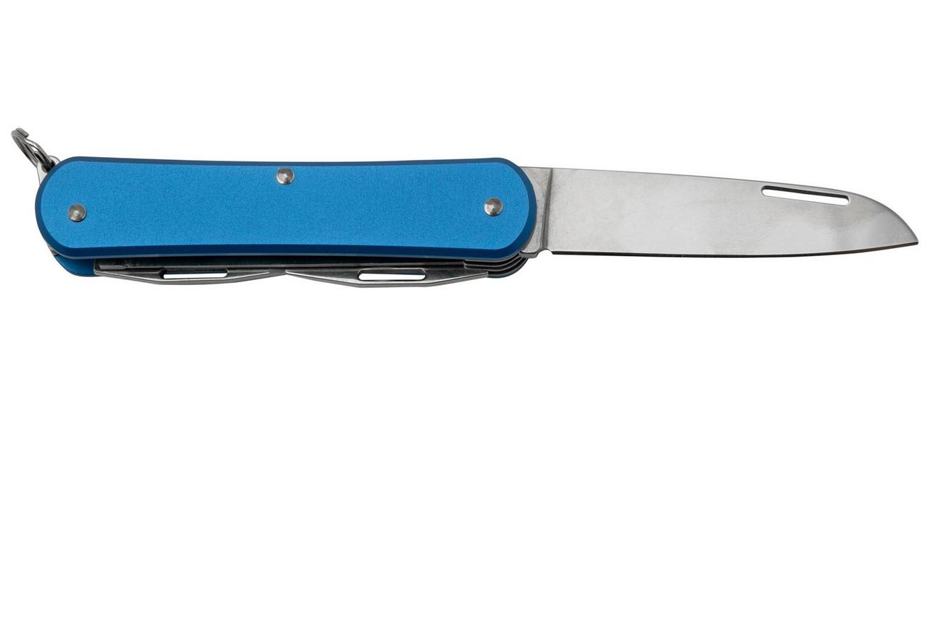 Fox Vulpis 4-Tools FX-VP130-S4SB, N690Co, Aluminium Sky Blue, Zwitsers zakmes