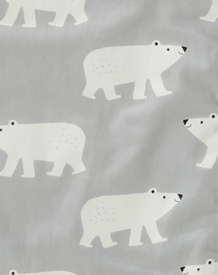 Winter-Schlafsack POLAR BEAR mit Ärmeln in grau