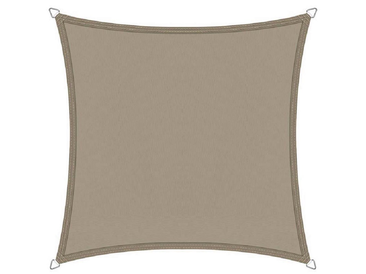 Buitenkado 4x4 taupe waterdicht schaduwdoek vierkant