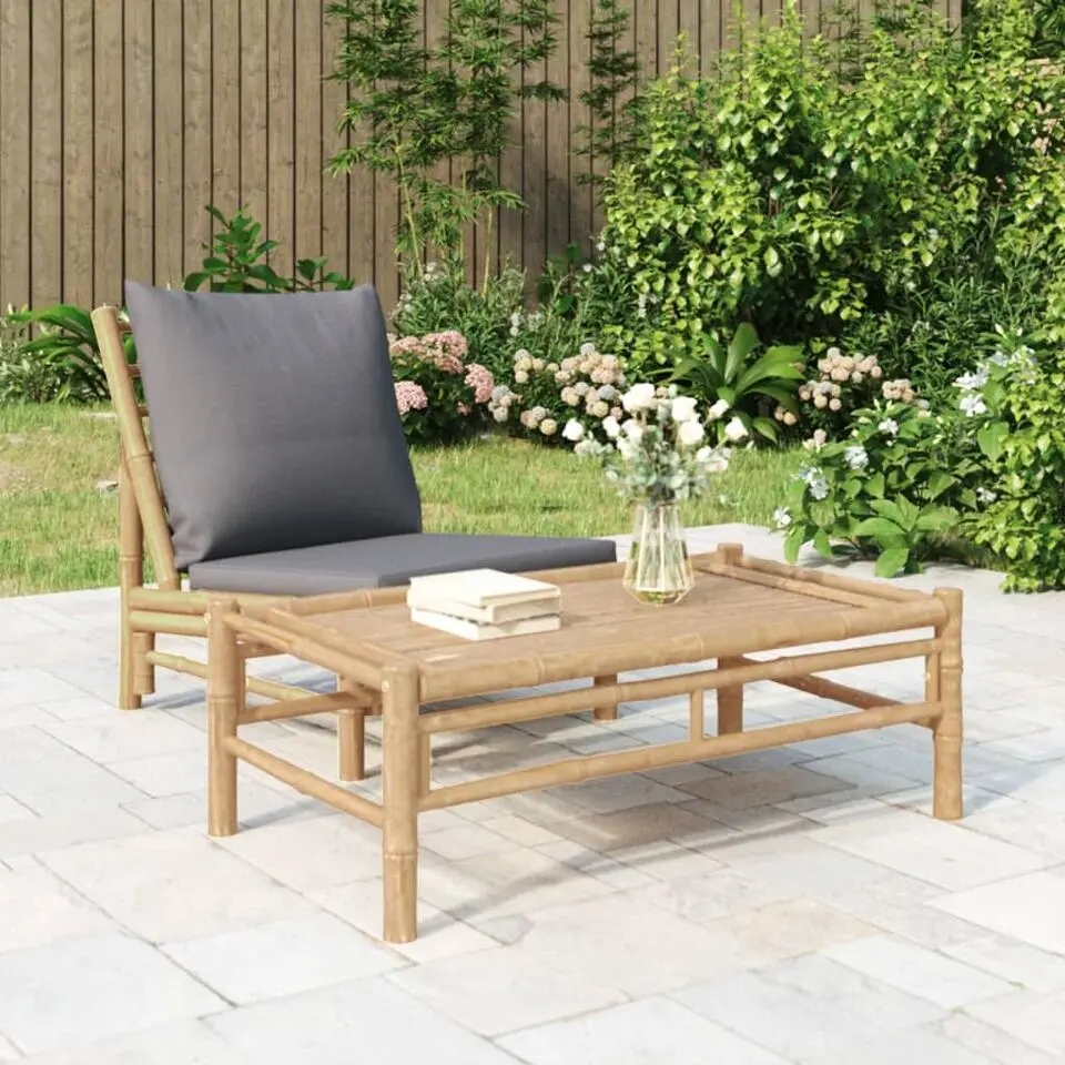 vidaXL - Tuintafel - Bruin - Bamboe - 100 x 55 x 33 cm