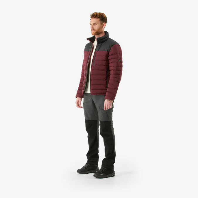 Decathlon Forclaz - Jaqueta puffer masculina Forclaz MT500 com enchimento de plumas