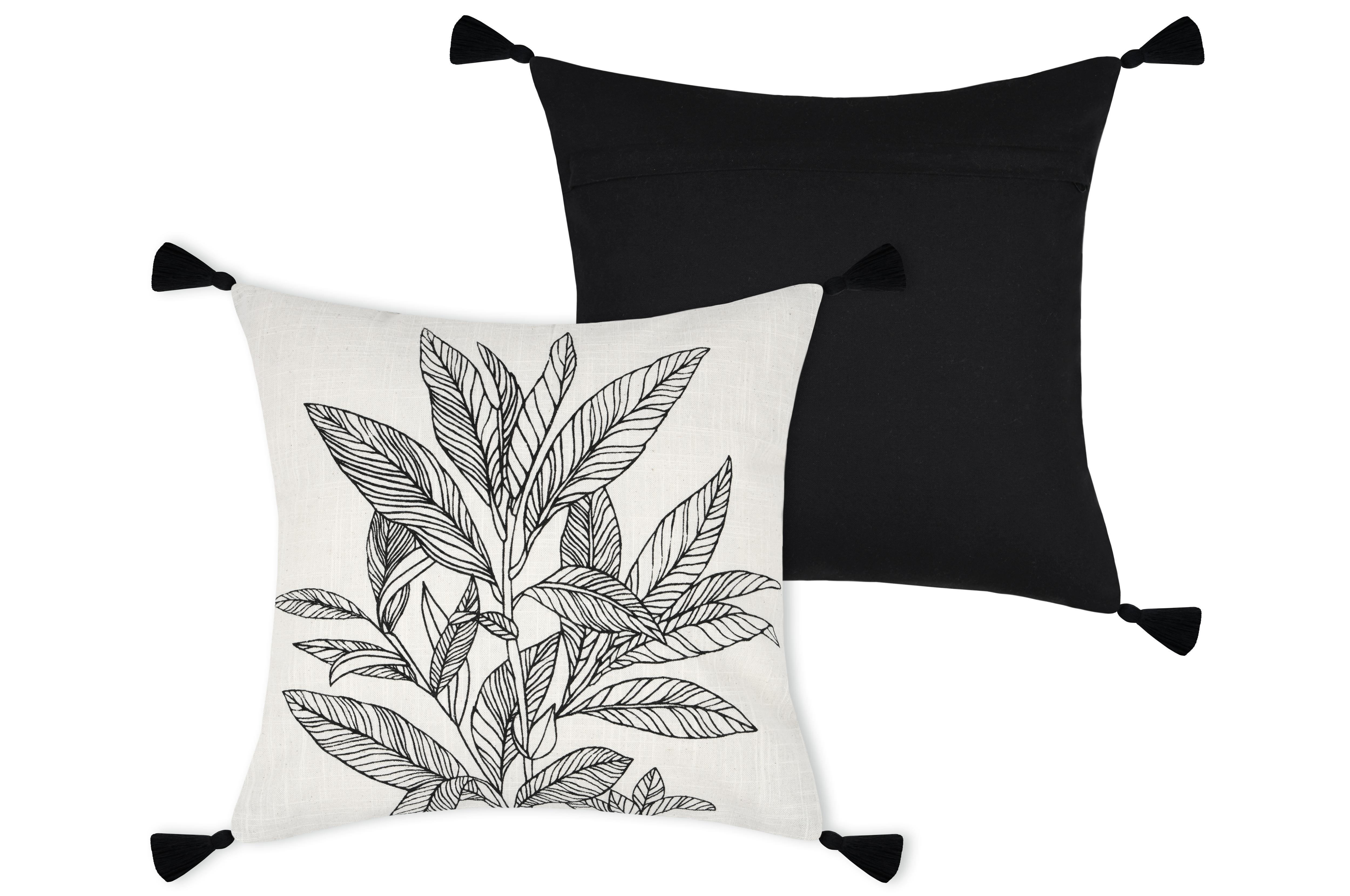 KINOGI COUSSIN 40X40CM NOIR