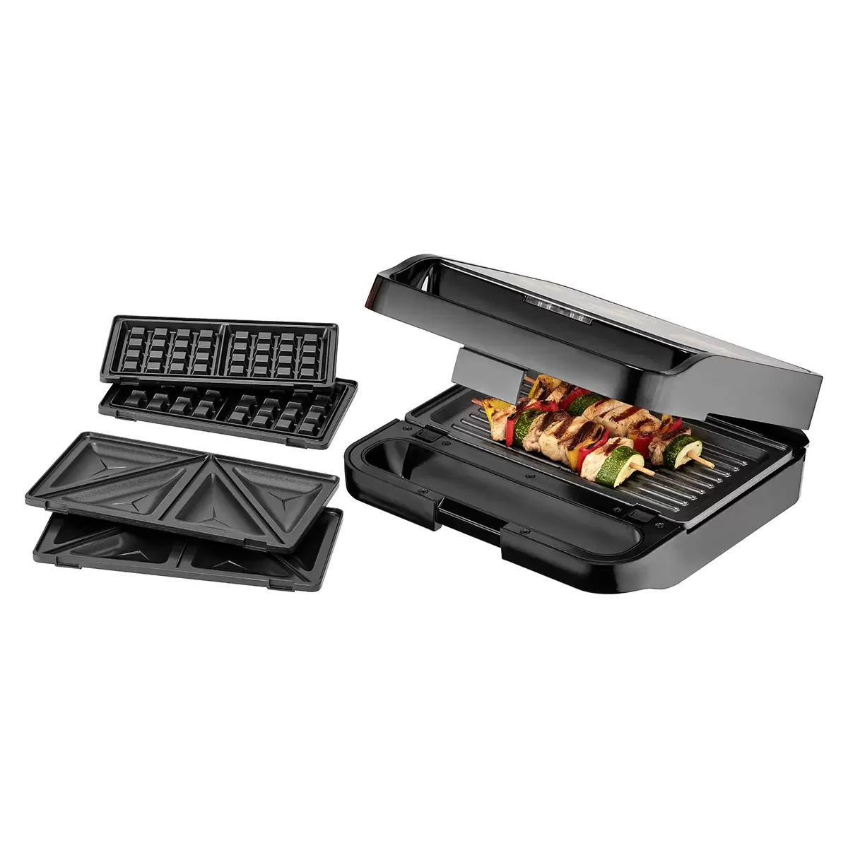 Doppelplatten Grill Snack Mate Schwarz