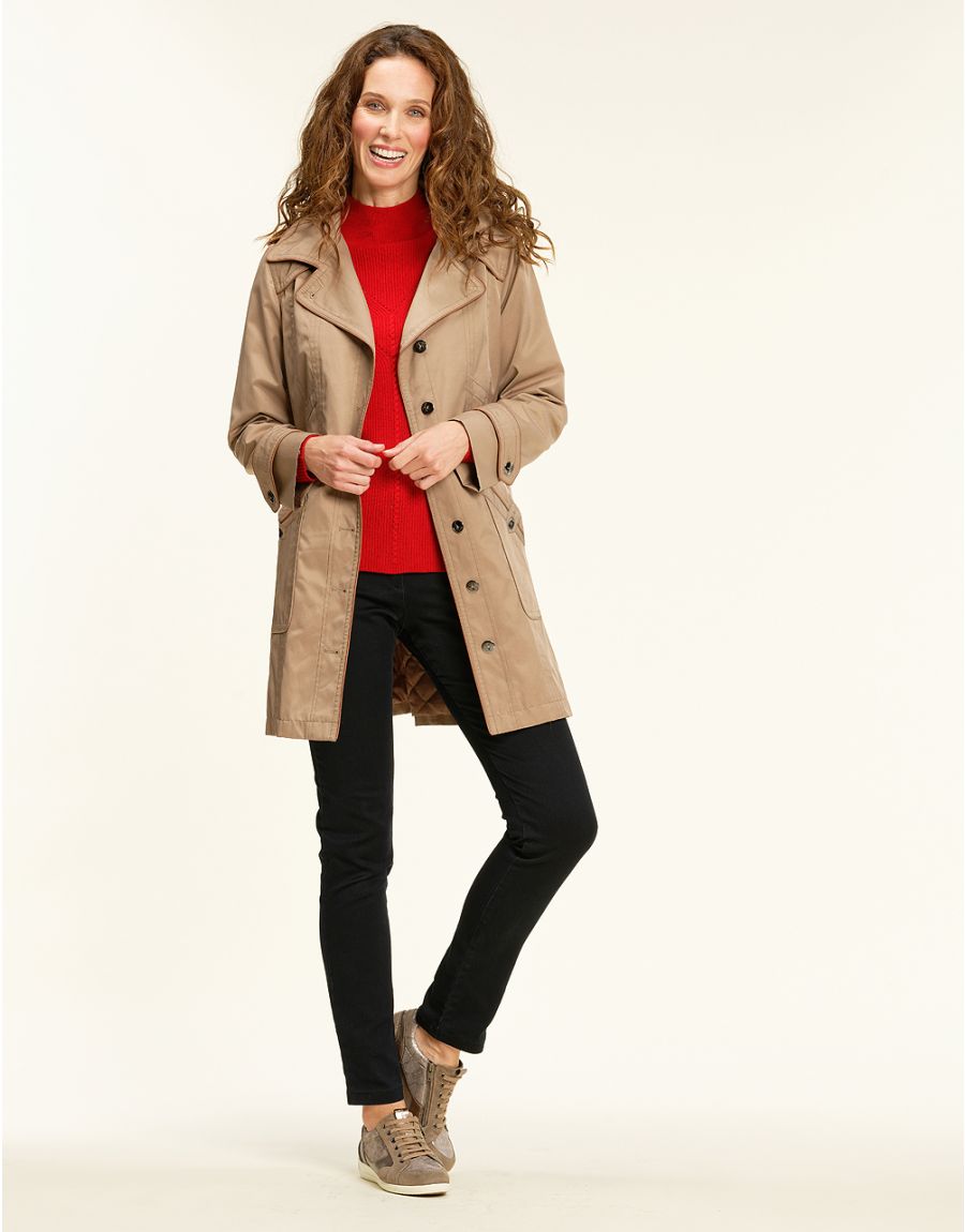 Parka-trench camel