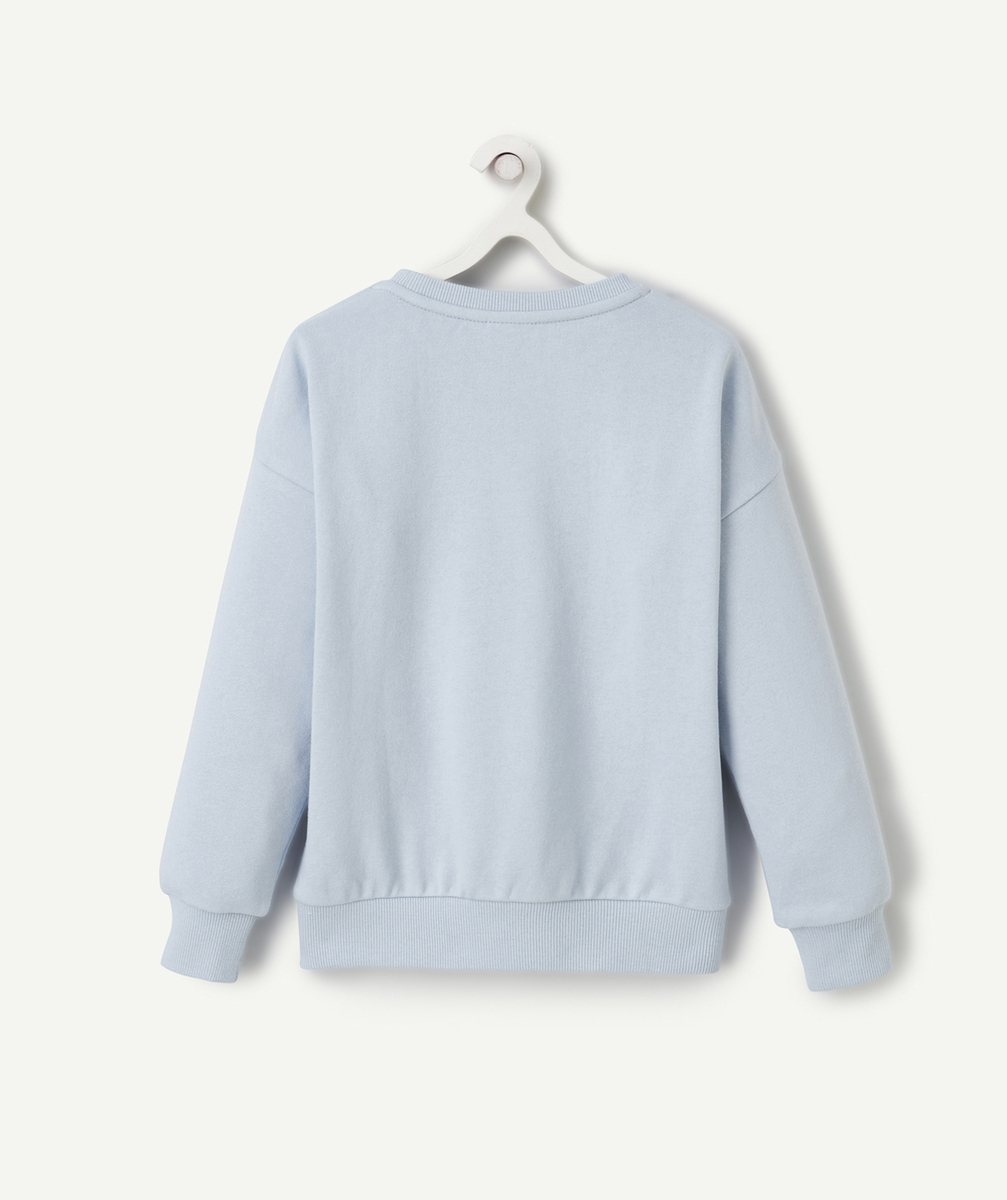 SWEAT FILLE BLEU AVEC MESSAGE ET DÉTAILS COULEUR DORÉE