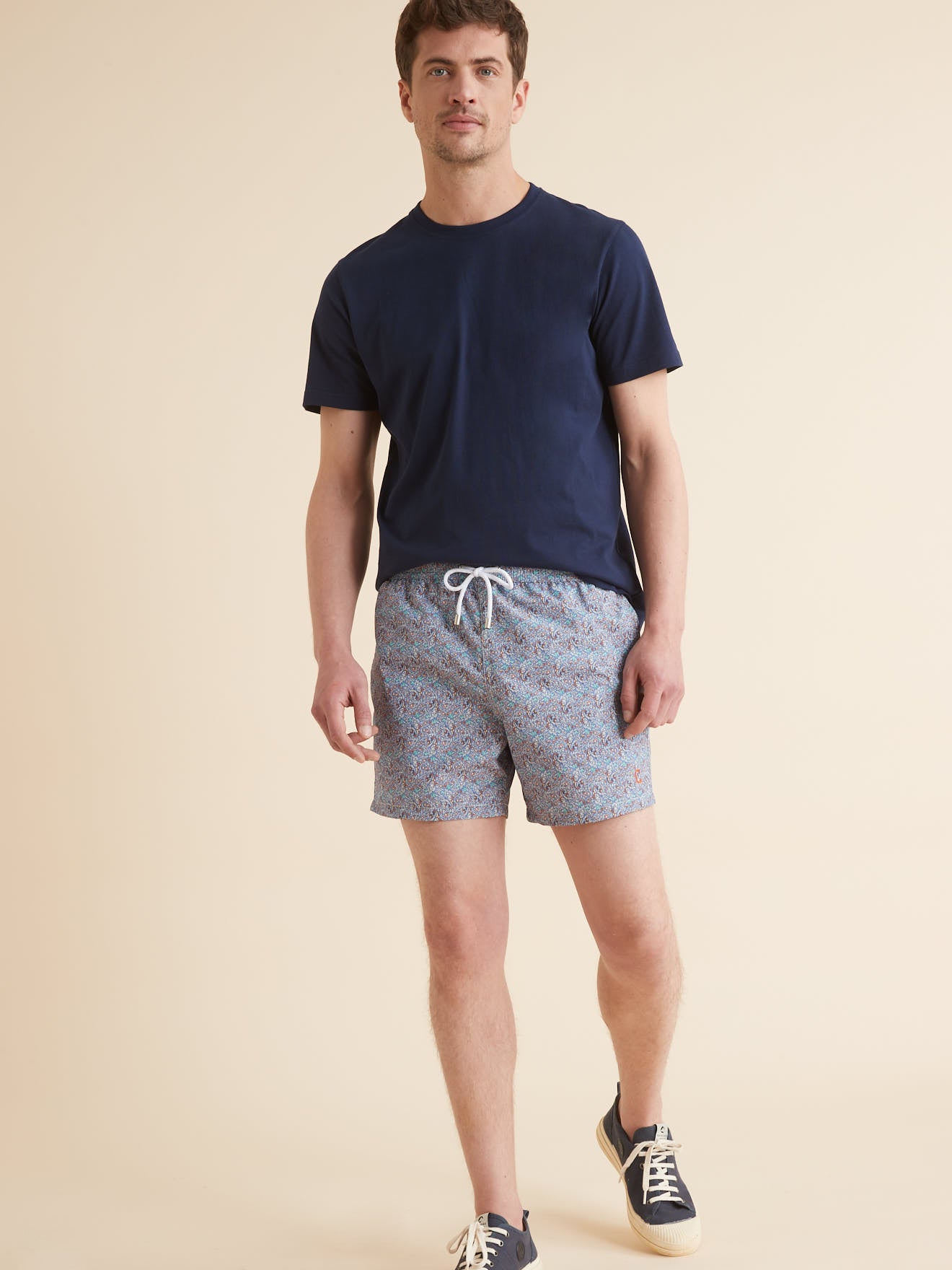 Short de bain imprimé cachemire homme