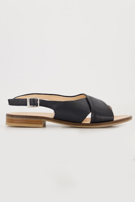 Ledersandalen, elastische Fersenriemen, Weite H