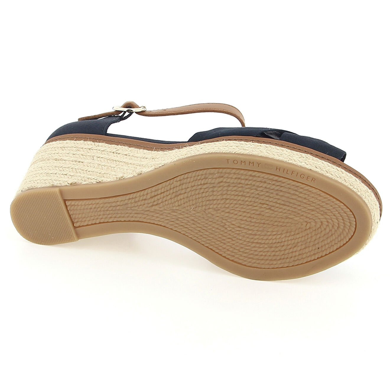 Tommy Hilfiger Sandales compensées Iconic Elena bleu marine - Talon 6 cm