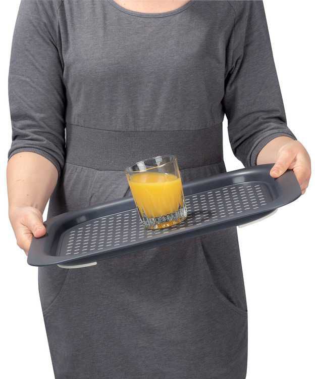 Wenko Anti-Rutsch Tablett anthrazit