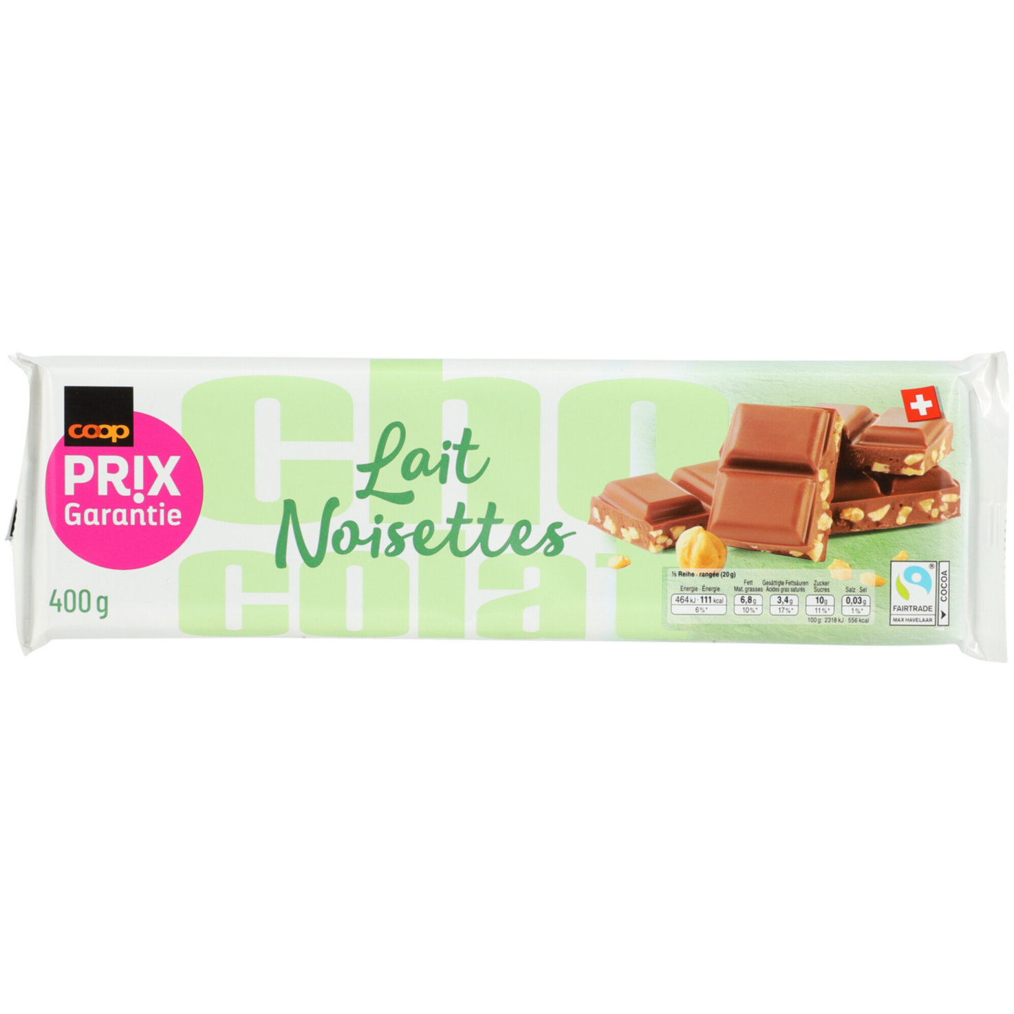 Prix Garantie Fairtrade Tafelschokolade Milch & Nuss