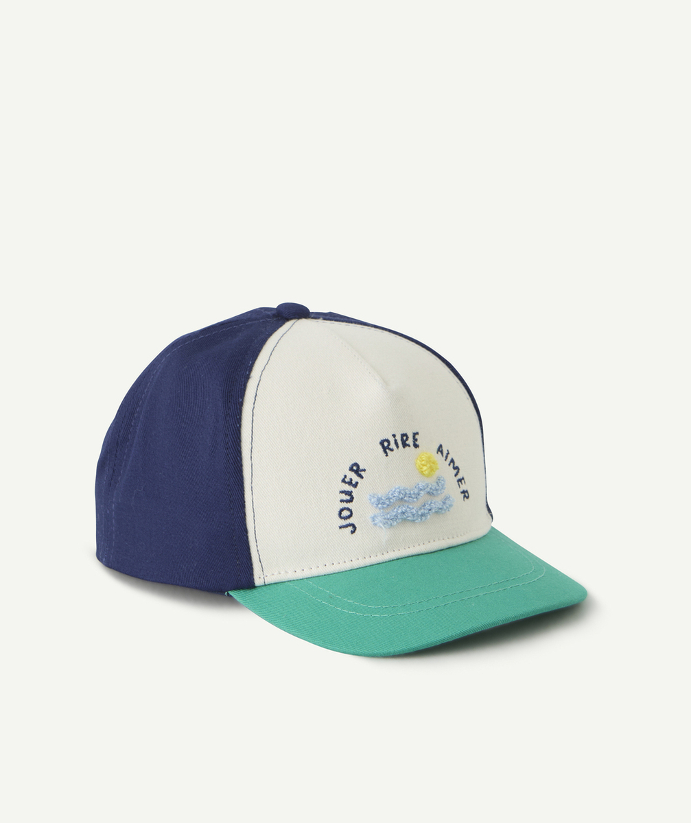 casquette bébé garçon colorée avec motif en relief