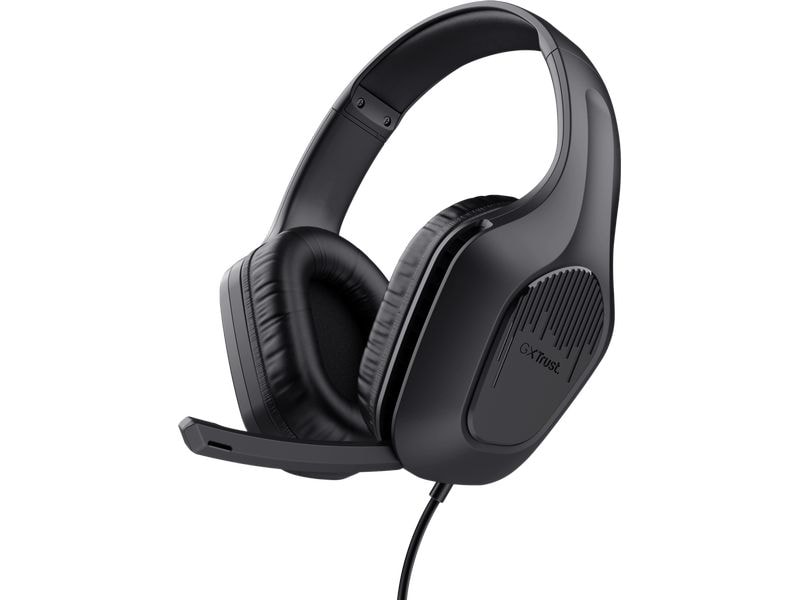 Trust GXT 415 Zirox Schwarz Federleichtes, ohrumschliessendes Gaming-Headset, hergestellt für PC, Laptop und Konsolen