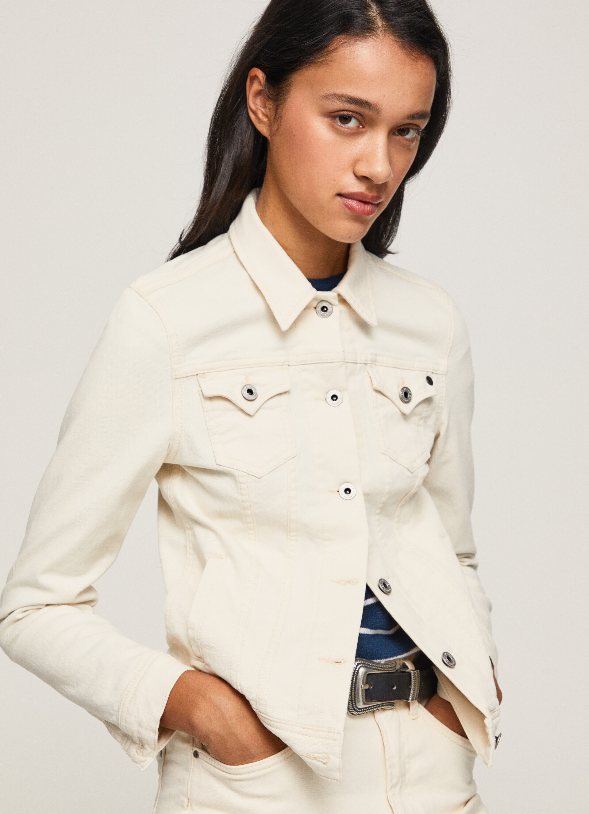 JAQUETA JEANS DE CORTE REGULAR - jeans