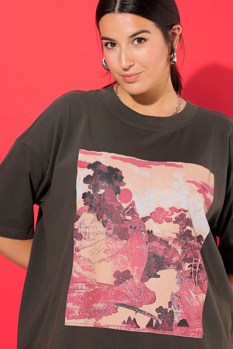 T-Shirt, oversized, Asia-Motiv