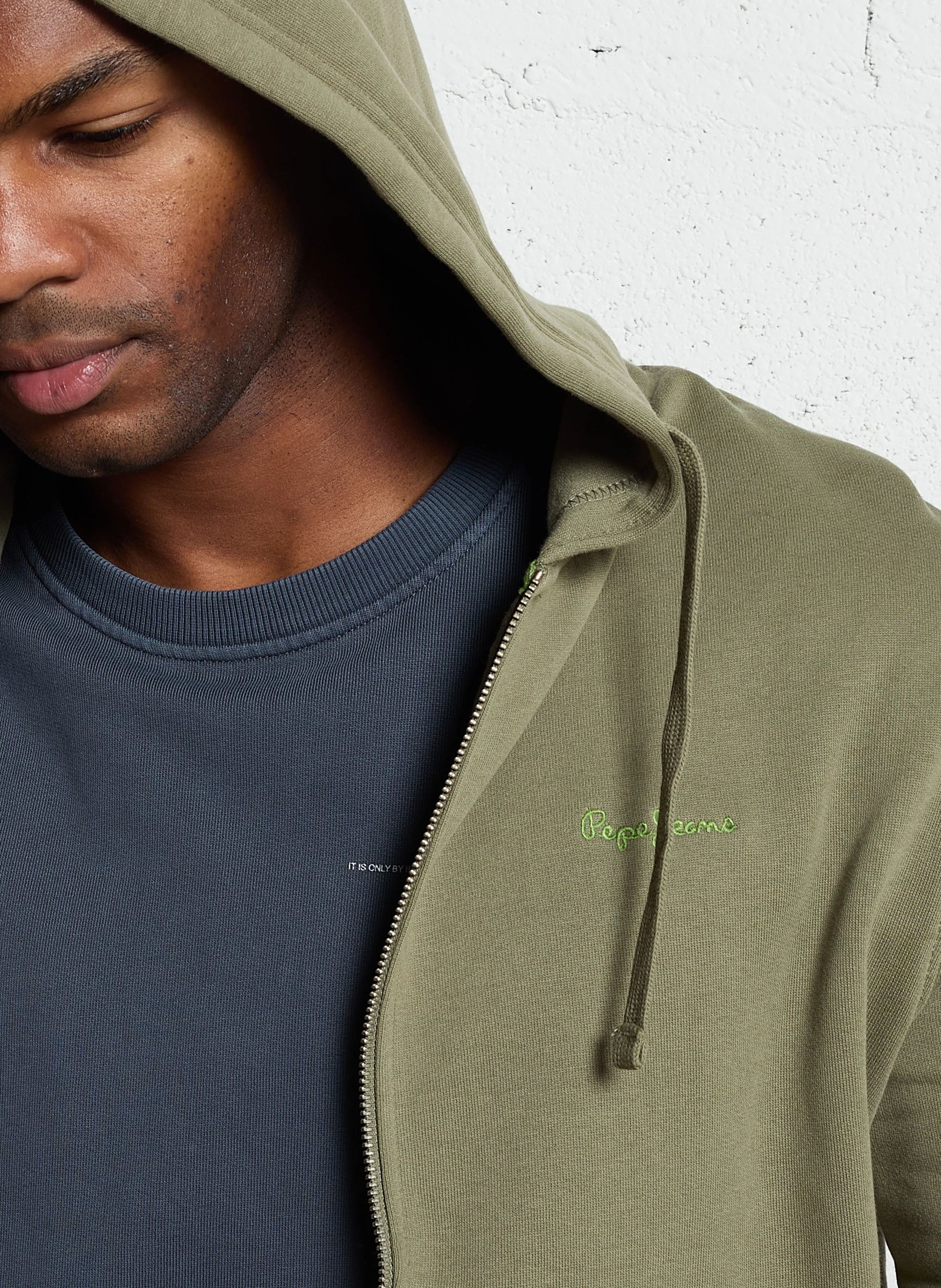 NEW JOE - Sweat zippé à capuche en coton| Vert