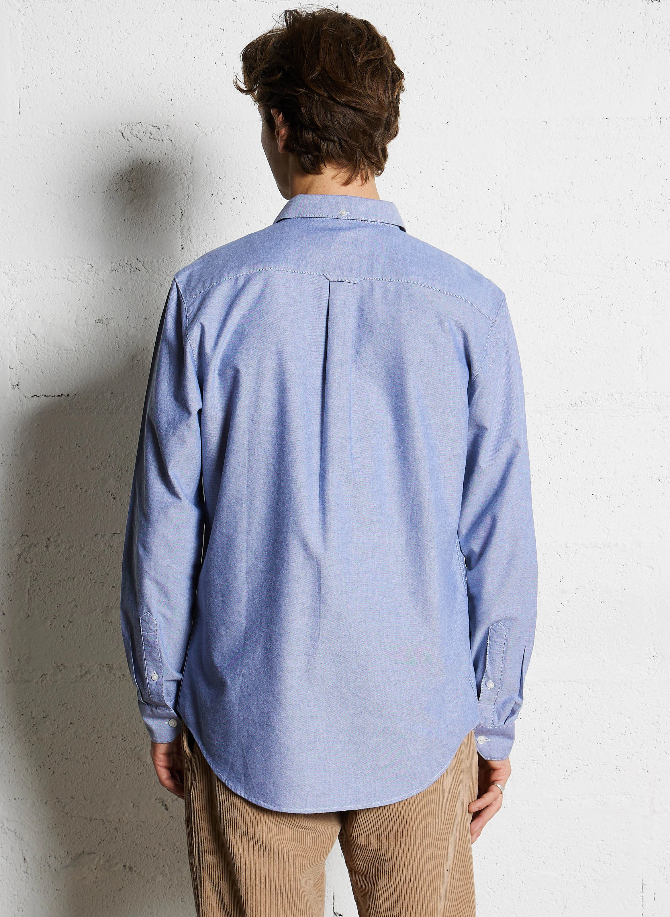 Chemise slim-fit en coton biologique | Bleu