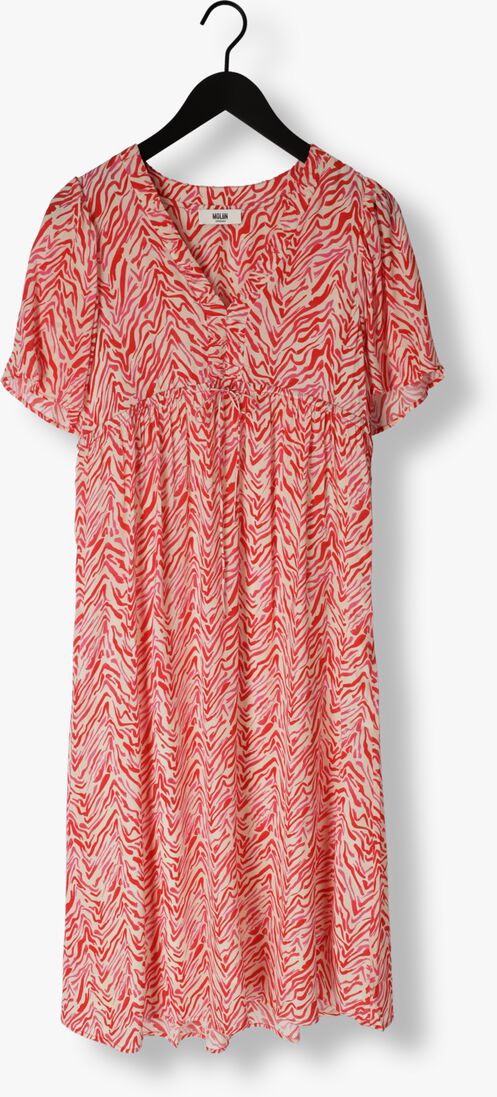 MOLIIN roze moliin midi jurk agnes