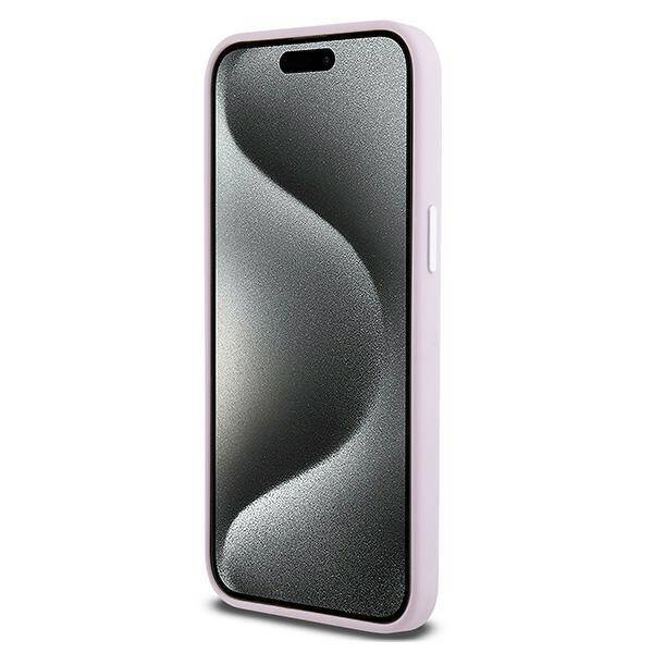 iPhone 14 Pro Max MagSafe Silikon Hülle Case Metal Logo (DKHMP14XSMCHLP) - Rosa