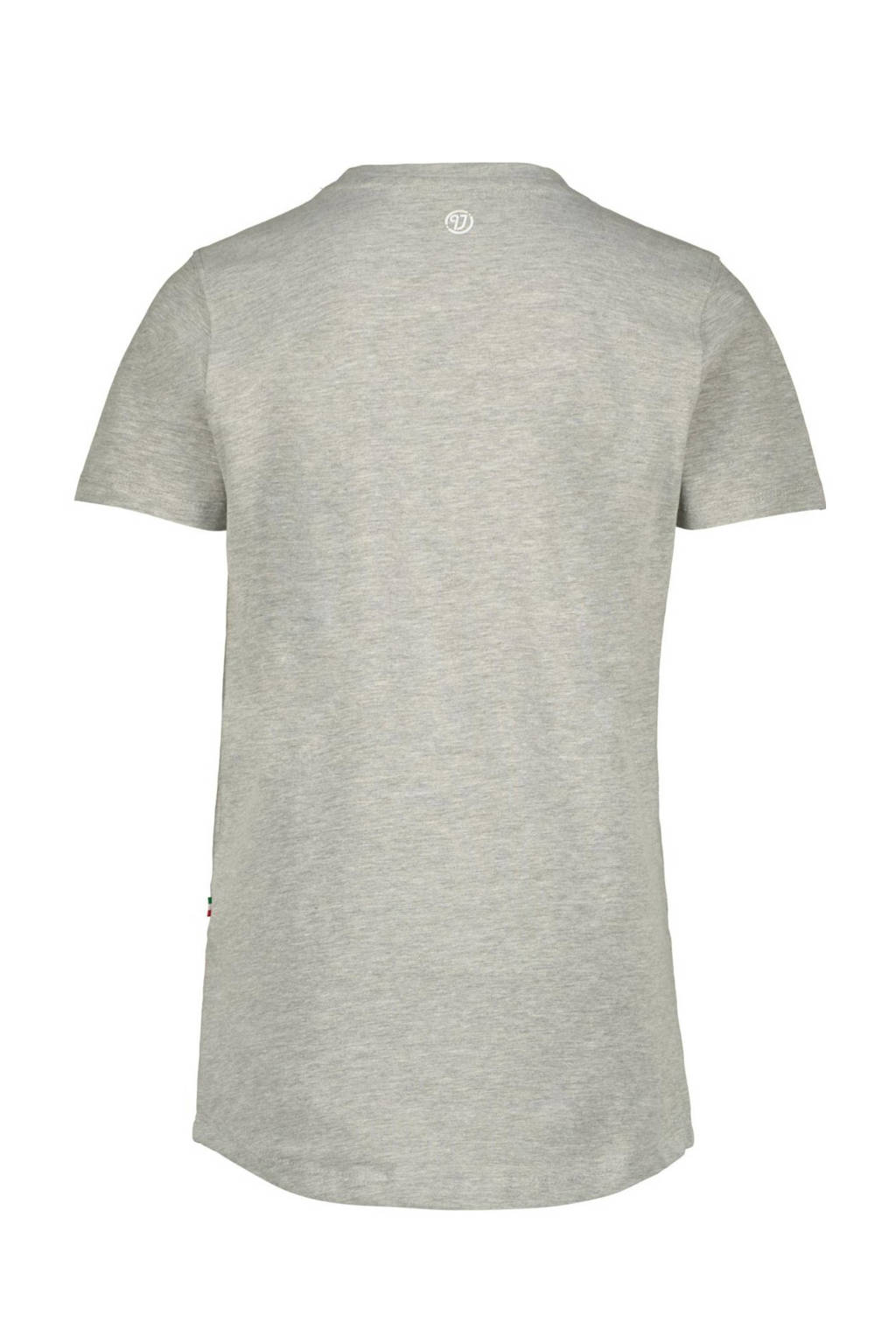 Vingino T-shirt met logo grijs melange