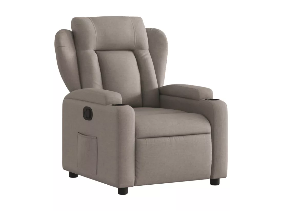 Fauteuil inclinable Taupe Tissu