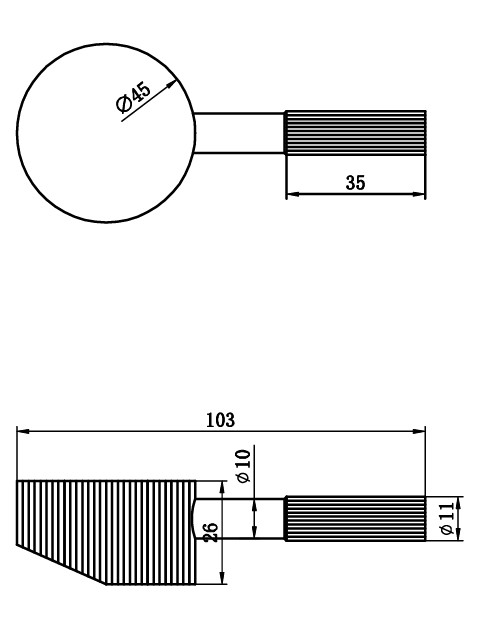 Saniclear Iron Stripes hendel voor Plus wastafelkranen (SK35604 en SK35610)