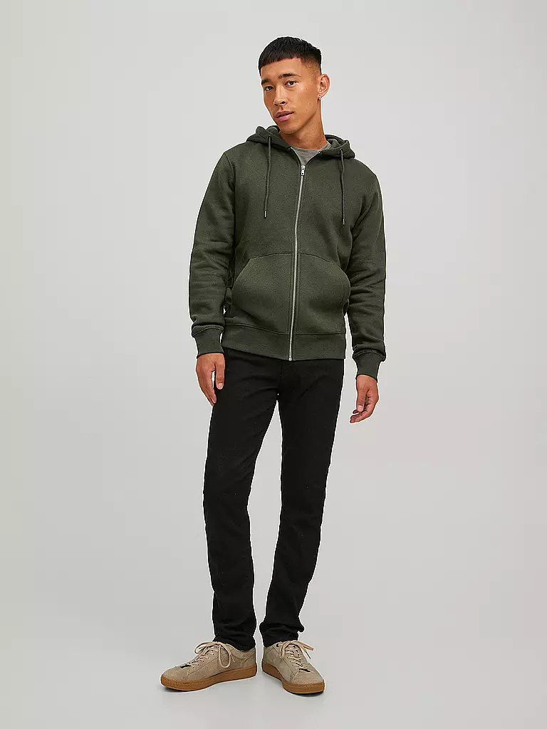 JACK & JONES Kapuzensweatjacke JJESTAR  olive