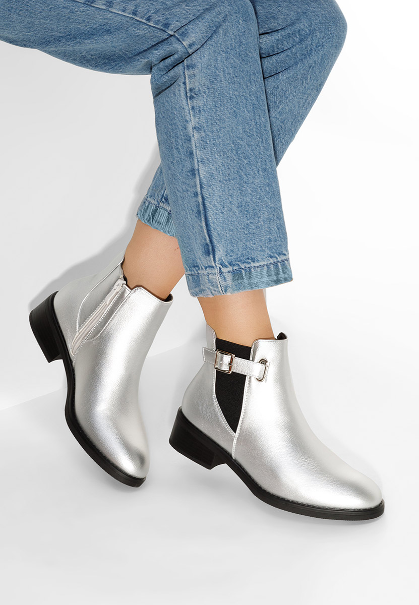 Boots femme argent Zuneta