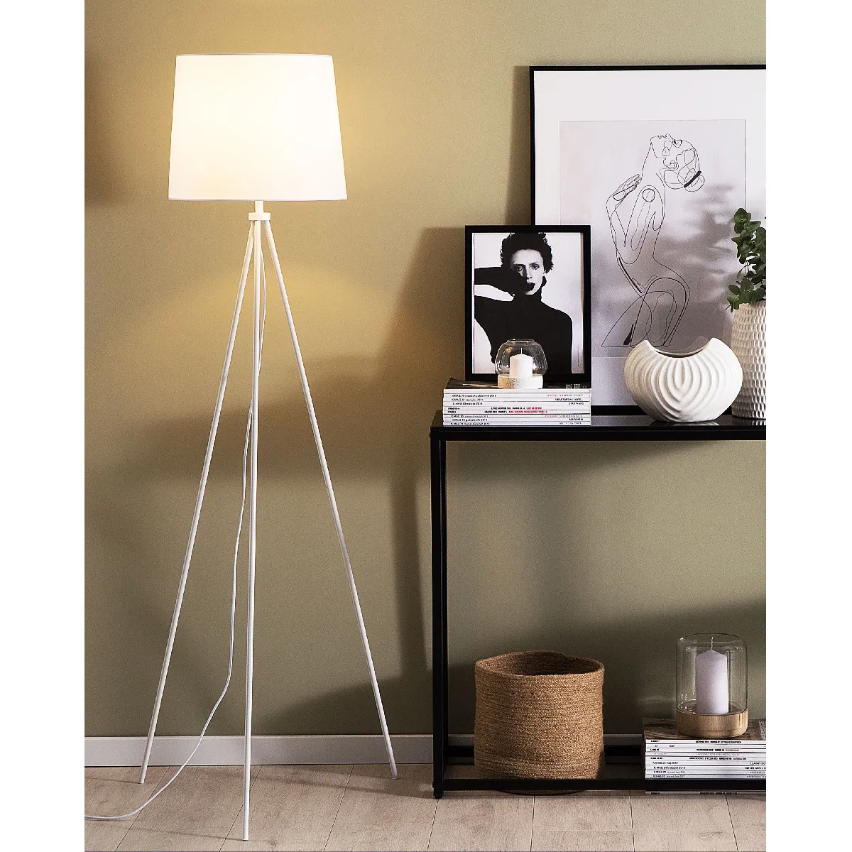 BELIANI Lampadaire Sambra - Blanc