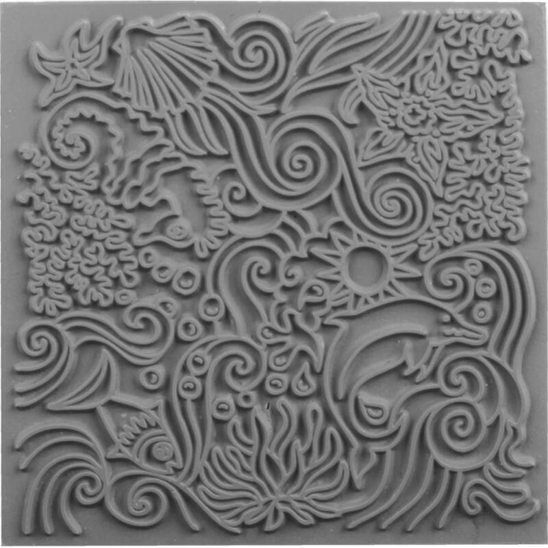 Cernit plaque de texture Under the sea - Gris