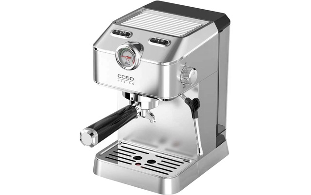 Caso Siebträgermaschine »Espresso Gourmet Silber« Holzart: Buche (China)
