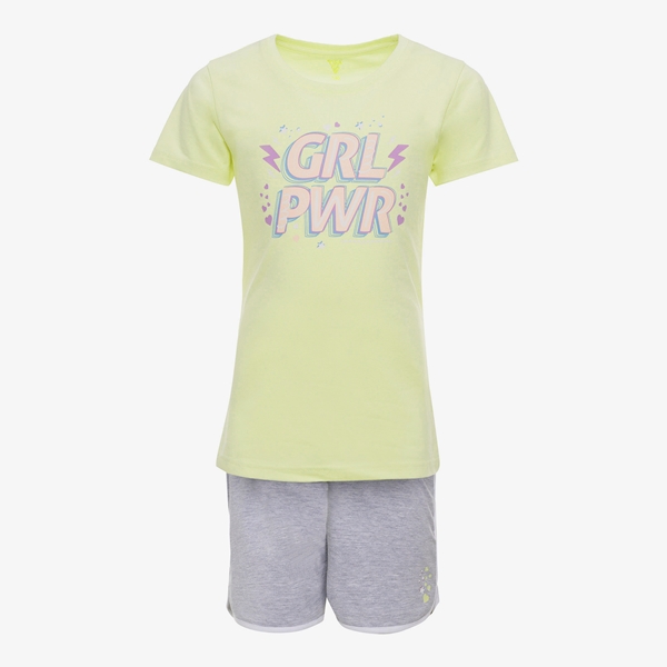Osaga tweedelige meisjes sport set geel