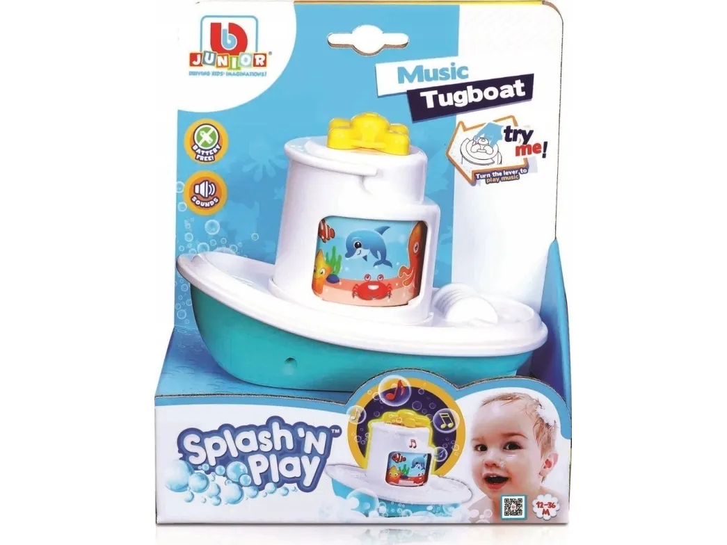 BB JUNIOR BB JUNIOR bath toy Splash 'N Play Music Tugboat, 16-89024