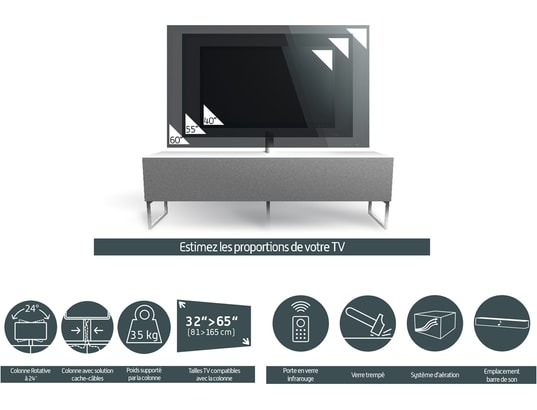 MELICONI - Meuble TV BELOVO 160