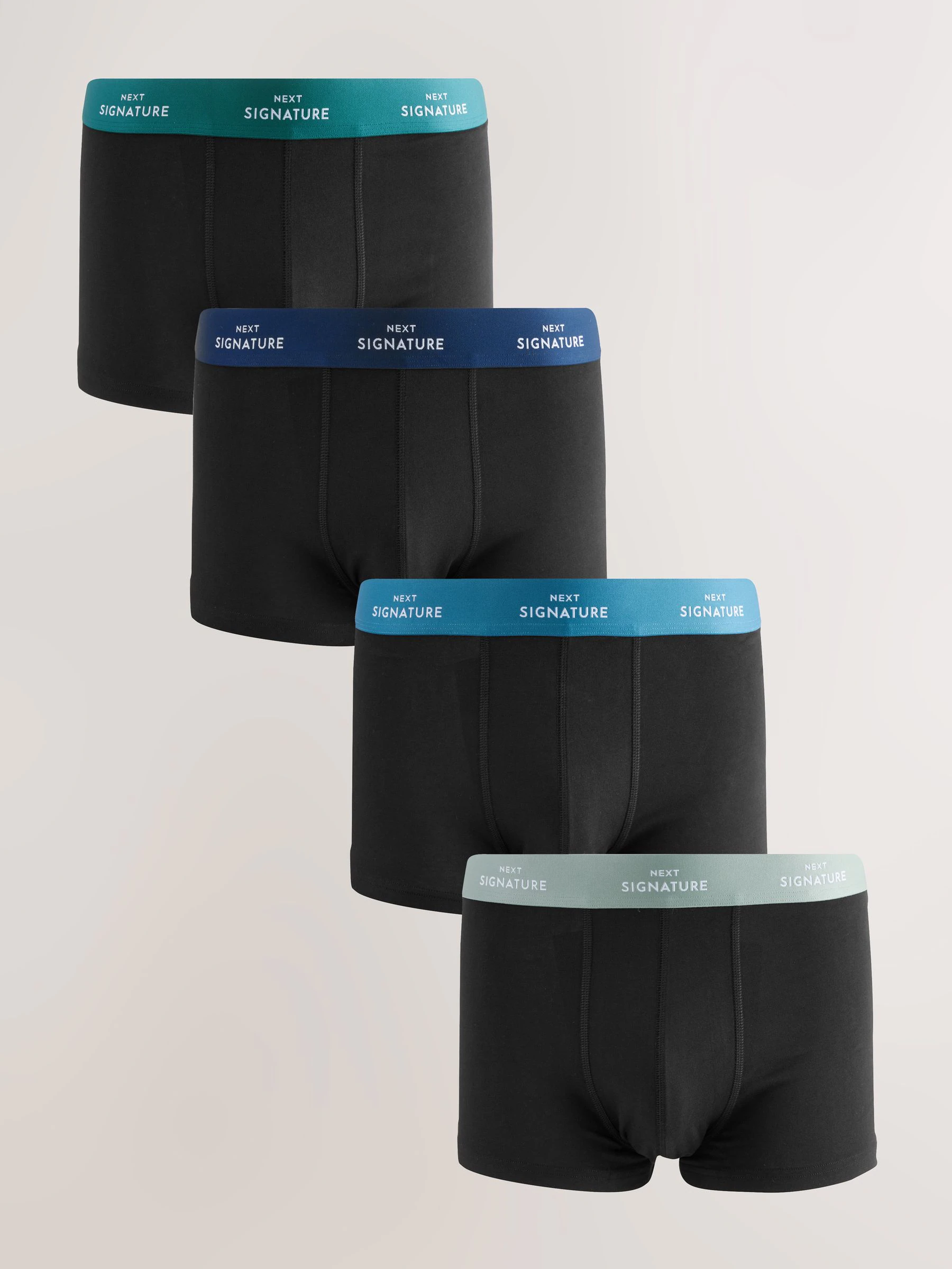 Zwarte blauwe taillebanden - Motionflex Signature hipster boxers